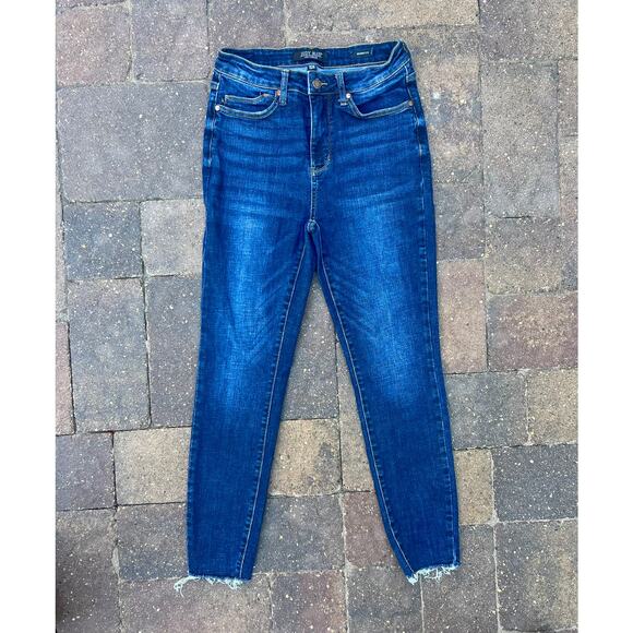 Judy Blue high rise frayed hems skinny jeans size 28 x 27 - Picture 2 of 5
